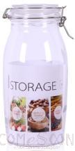 Pougine 2L Sealed Tall Body Storage Jar (Steel Ring)