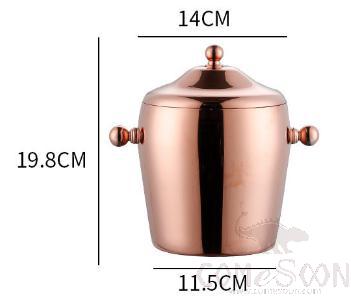 Ice Bucket Golden Color Double Wall 1L