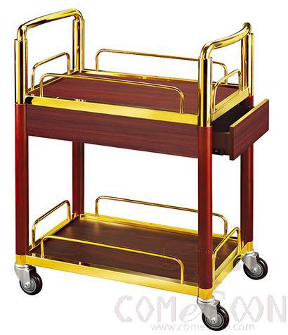 Dining Cart, Ss201, Titanium Plating, L69*W36*H75cm
