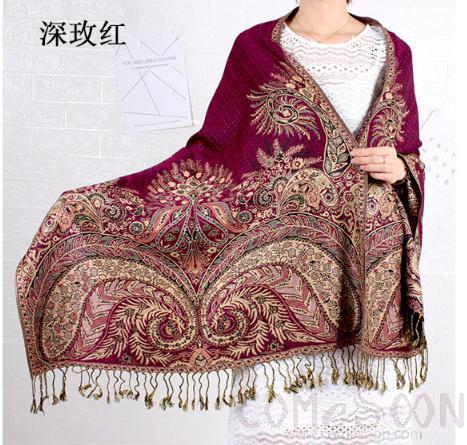 Shawls-70*190cm, 30% Rayon+ 70% Polyester