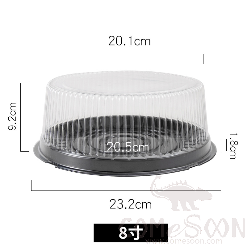 8" Disposable Cake Box, Pet, 600pcs/carton