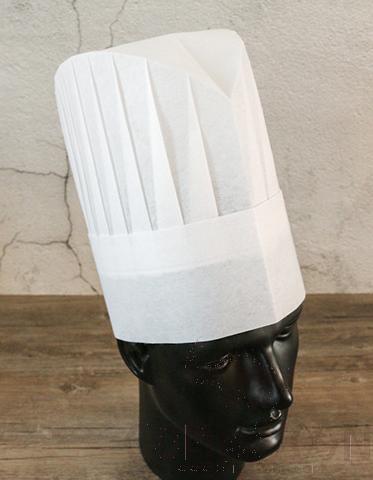 60G Vegetable Fiber Disposable Medium High Dome Chef Hat, 28*23cm