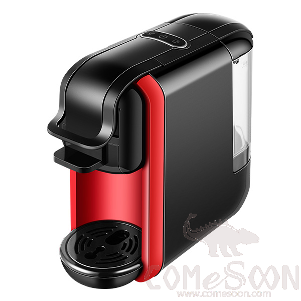 Capsule Coffee Maker, Black and Red