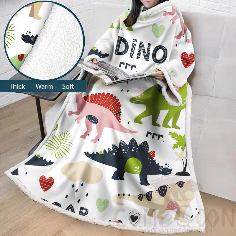 Cartoon Blanket with Sleeves, Crystal Velvet, 127*178 cm