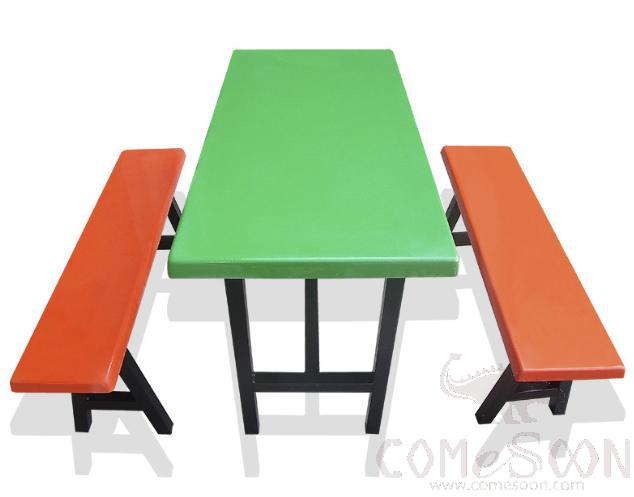 Frp Canteen Tables and Chairs-110*60*75cm, Plastics and Steel