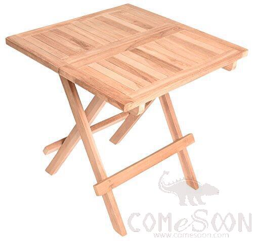 Folding Tables for Sun Loungers, Teak, 600*600*600 mm