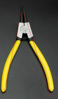 Straight Outer Circlip Pliers 6", High Carbon Steel