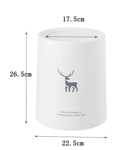 Trash Bin with Swing Cover-8L, Dustbins