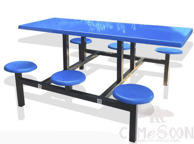 Frp Canteen Tables and Chairs-160*60*75cm, Plastics and Steel