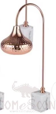 Small Square Rose Gold Marble Tabletop Heat Lamp, 270*645mm, 250w