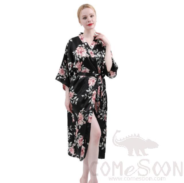 Yukata Bathrobe 2-Black(Normal), L 120cm