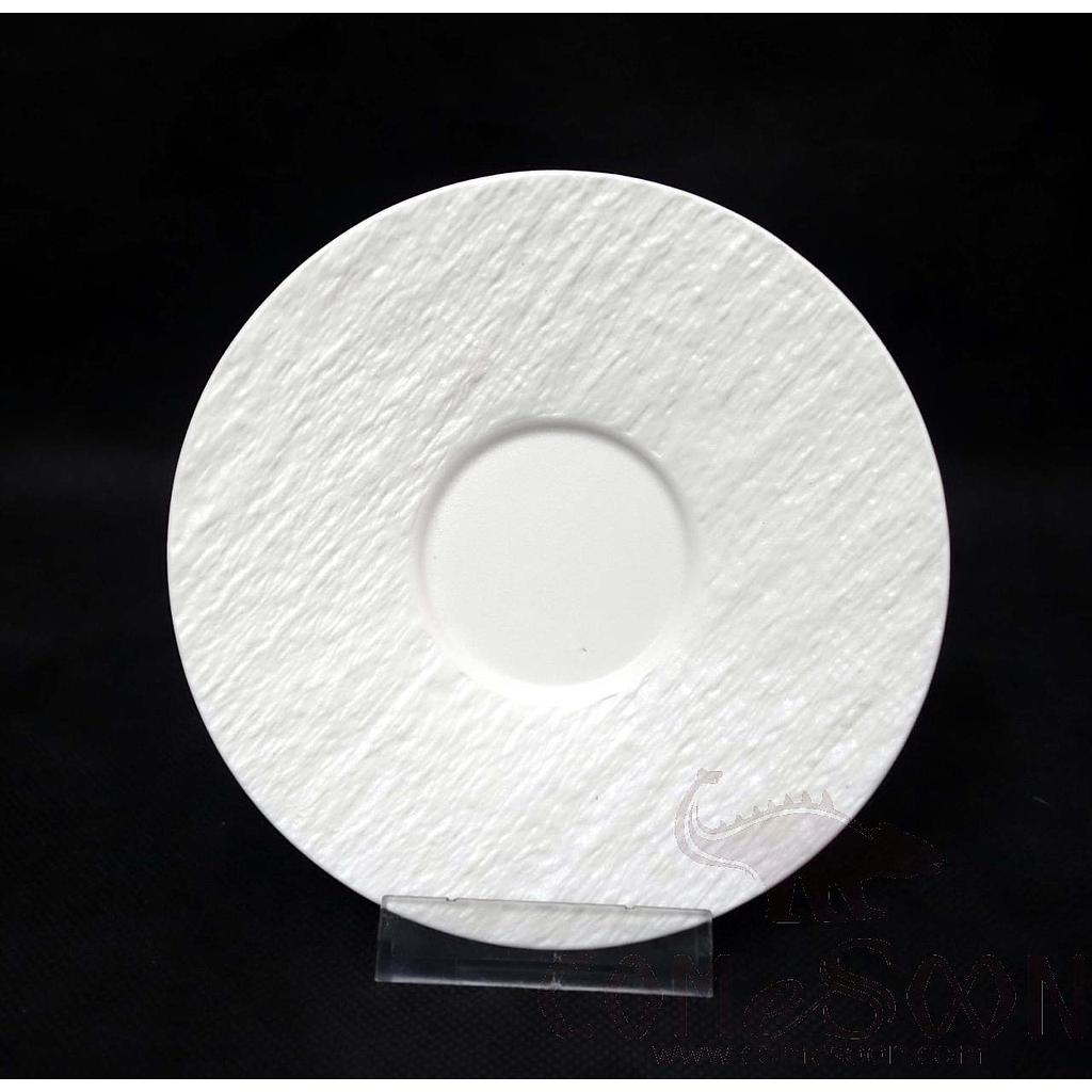 G095 Series Handleless Cup's Saucer - Matt White