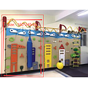 Step Climbing Wall Only for Indoor Usages, 160*240cm, PE Board