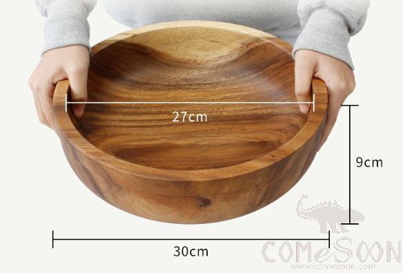 Wooden Bowl Φ30*H9cm