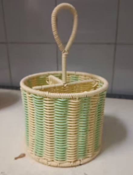 Table Cutlery Basket, Φ17*H14cm, Custom Color: Green(Pictures Are for Style Reference Only)