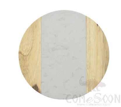 Acacia Marble Chopping Board, D30 * H1.5cm