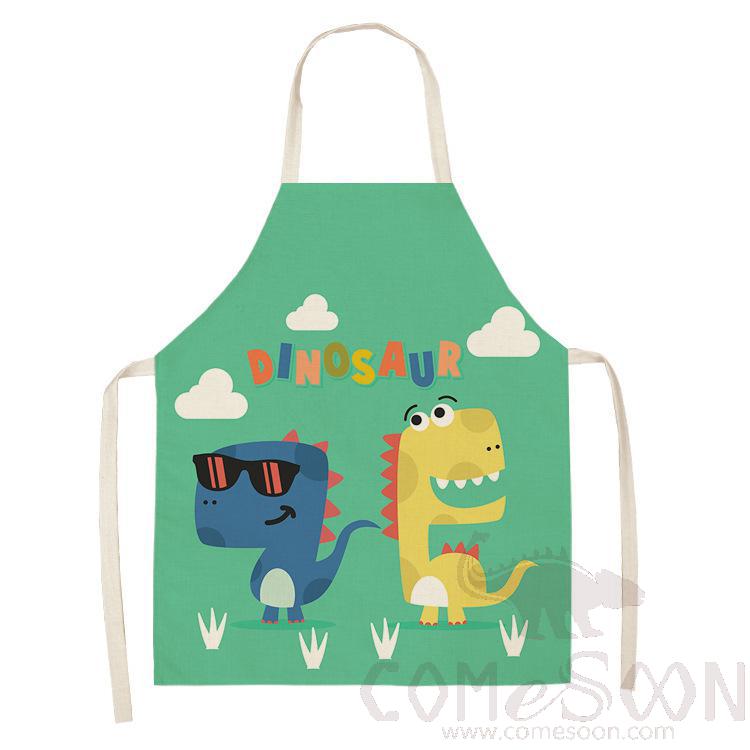 Dinosaur Apron, Linen, 55*68cm