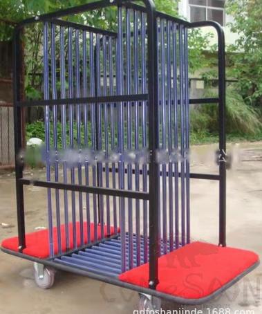 Lobby Luggage Cart, Iron Baking Paint+ Red Carpet, 140*70*145cm  Lobby Luggage Trolley