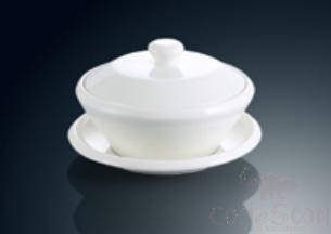 White Tableware Design Yyax Series- Saucer for Soup Pot 5.25"