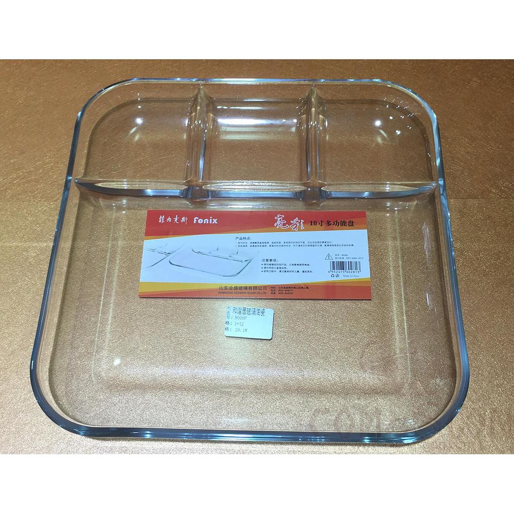10-inch Square Grid Glass Plate