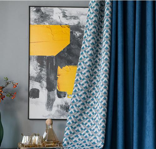 Jacquard Golden Velvet Curtain Fabric