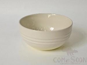 Gradient Series 4.7" Relief Line Round Bowl White product image
