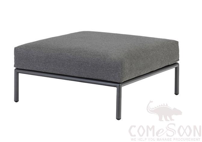 Outdoor Metal Footstool, High Density Sponge, 70*70*40cm