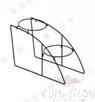 No. 23 Round Bowl Wire Rack, Spray Painted Black, Mf, L525*W200*H320(Small Circle 200)mm