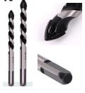 Triangular Shank Triangle Head Ceramic Tile Twist Drill Bit  8mm product image
