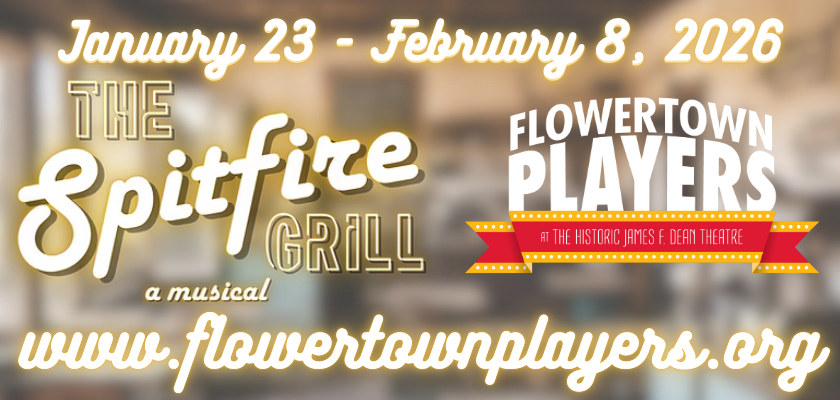 Cozy small-town diner setting inspired by The Spitfire Grill musical at Flowertown Players.