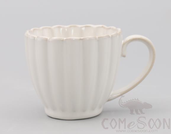 Chrysanthemum Mug, White, 5.25", 410ML