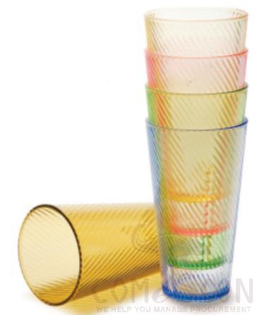 PC Diagonal Water Cup 340ML