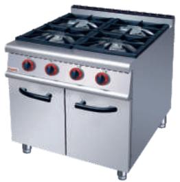 4-Burner Gas Range 800×900×(850+ 70)mm