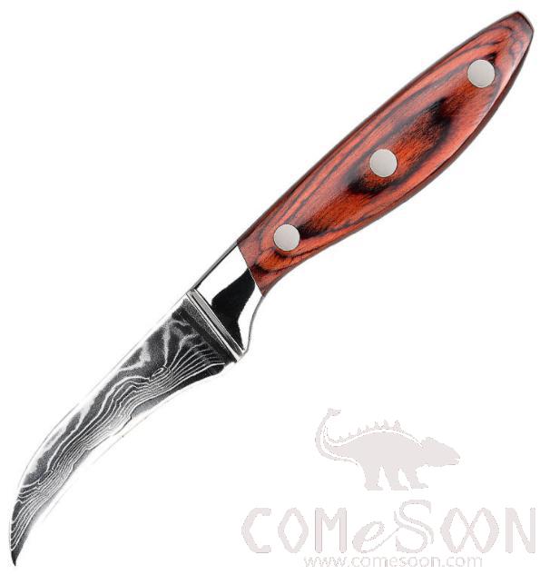 Wn62 Damascus Japanese Damascus Series Bird's Beak Knife 3 inch
