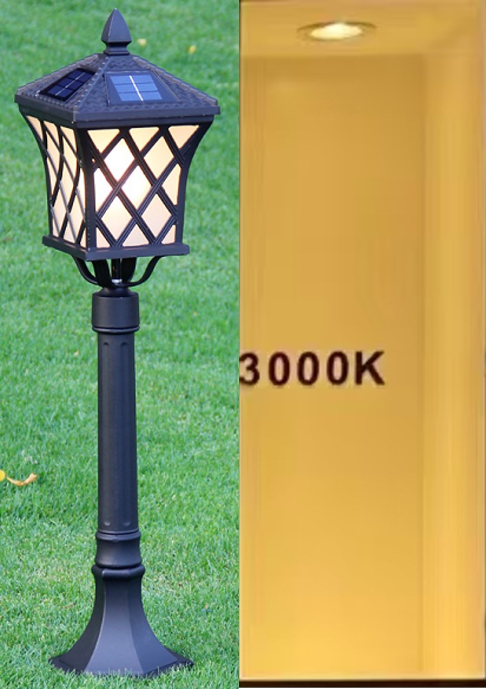 Solar Pillar Light, 3000k, L33*W33*H268 cm