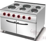 Electric 6-Hot Plate Cooker with Cabinet, Dimension:l1200*W900*H920mm, Volts:380v