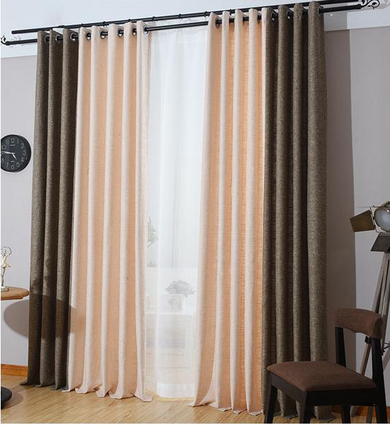 Pure Color Cotton and Linen Curtain Cloth