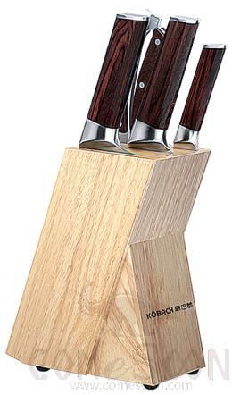 Kobach Coloured Wooden Knife 5-Piece Set