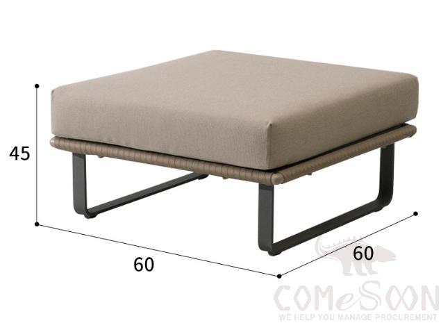 Outdoor Footstool, High Resilience Sponge, 60*60*45cm
