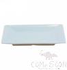 9.5" Square Plate, Light Blue Green Spray Dots, Mf, 241*171*28mm