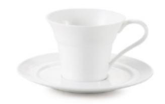 Double Line White Tableware Yyline Series- Tea Cup  S-Sized