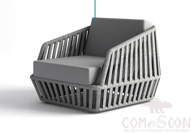 Outdoor Braided Rope Sofa, 90*98*72cm product image