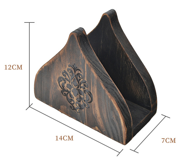 Vertical Napkin Holder, Black, 14*7*12cm