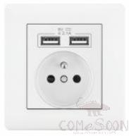 2 Usb with 16a French Socket