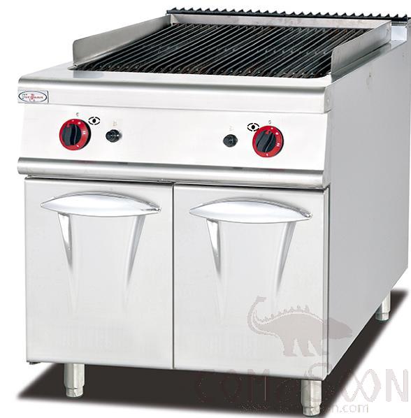 Lava Rock Gas Grill with Cabinet SUS201