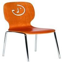 Curved Wood Dining Chair