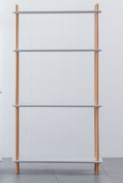 Shelf, Mdf 18 mm, Matte Painted; Beech Pillars Painted
, 80*30* 119.5 cm