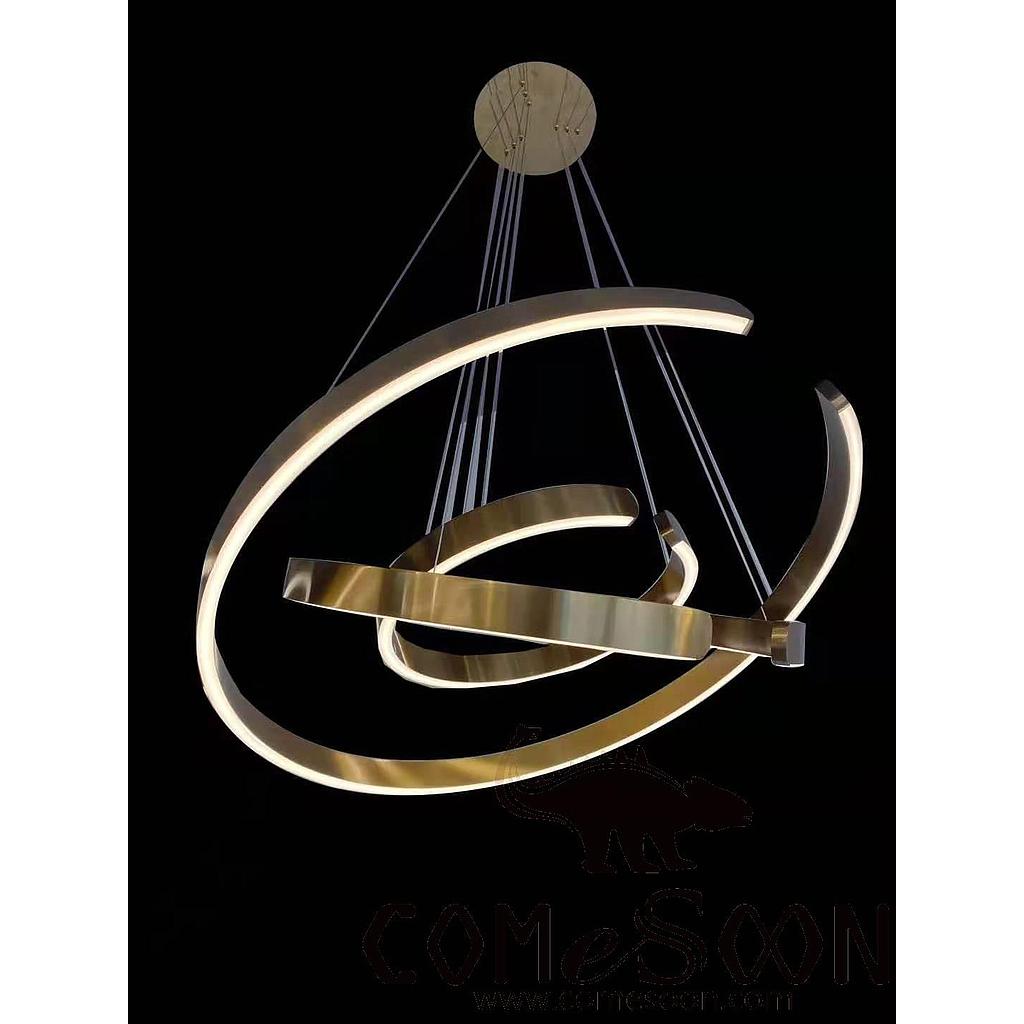 Artistic Pendant Light, Stainless Steel C-Shape Downlight+ Silicone, Φ800mm product image
