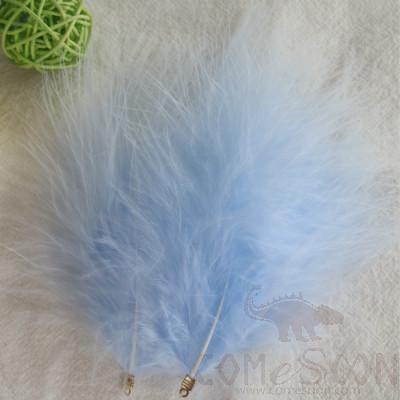 Full Velvet Turkey Feathers with Clip Fasteners, Ø10-12 cm