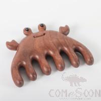 Crab Massage Comb-Small-Walnut L95*W7*H65mm
